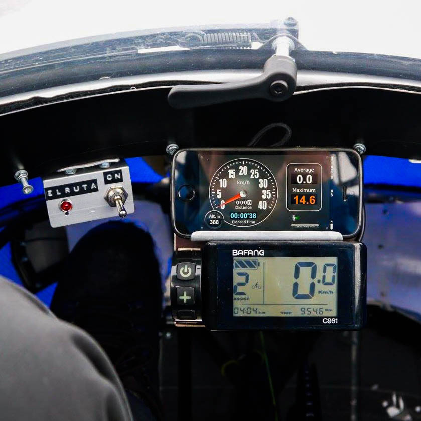 Dashboard van de elektrische PodRide