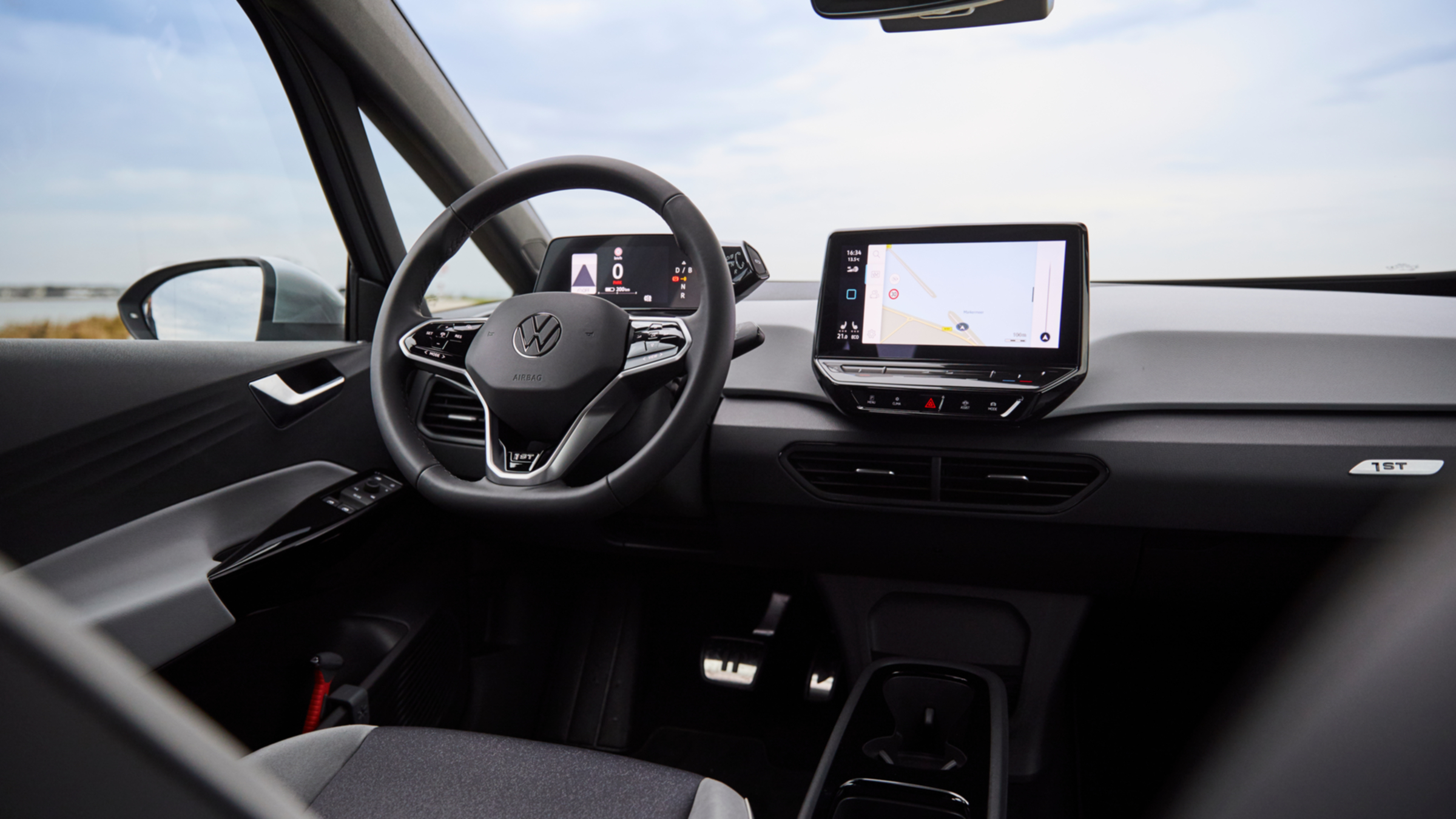 Interieur van een elektrische Volkswagen ID.3